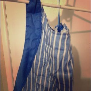 Blue/ white cotton dress.